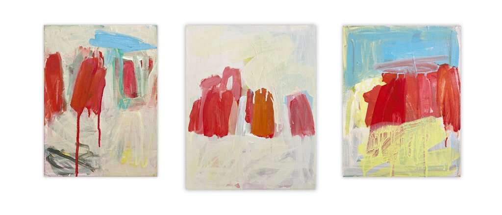 Community Triptych - Laura Basterra Sanz - Abstract Painting - Ideelart