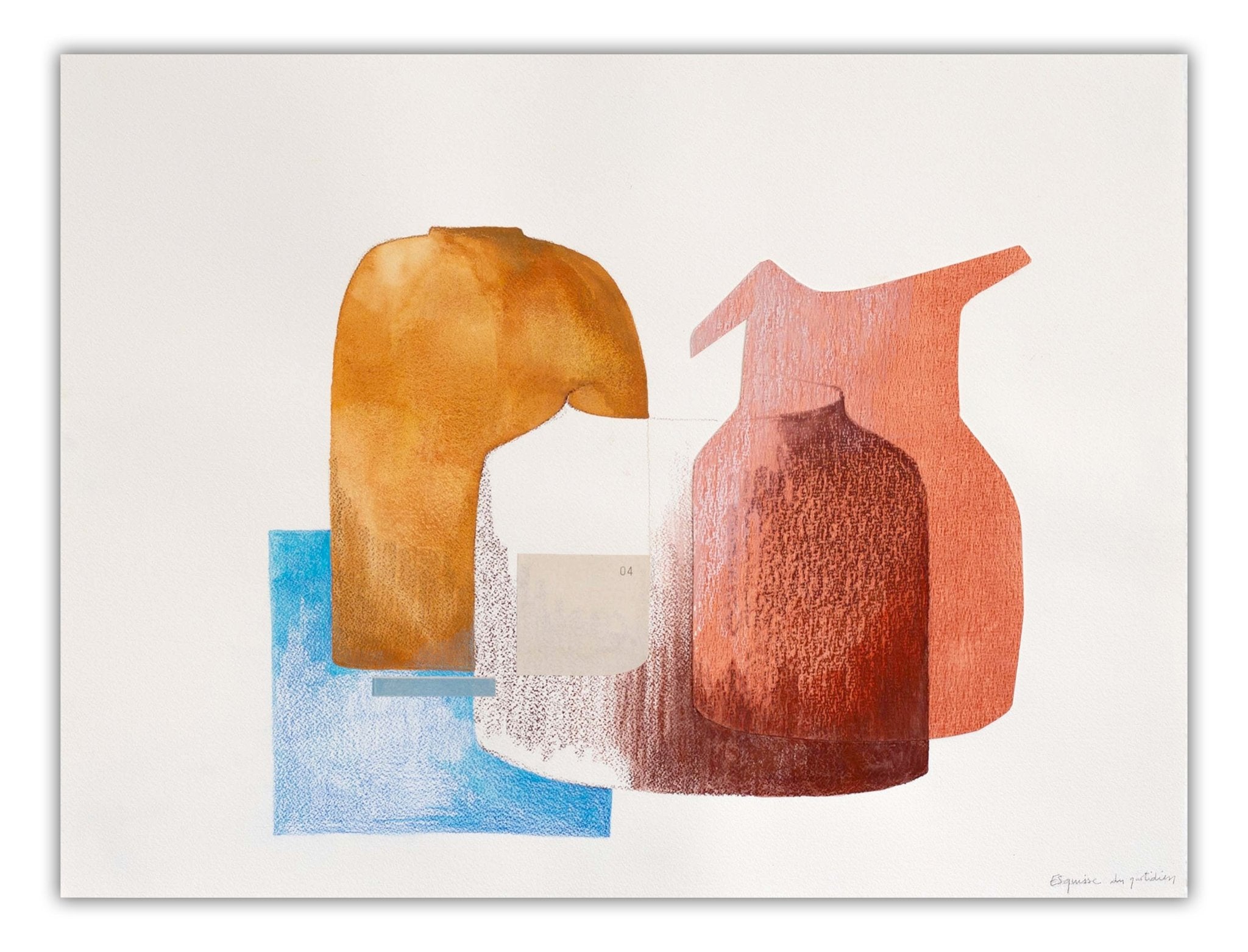 Esquisse du quotidien, 4 - Marie de Lignerolles - Abstract Painting - Ideelart