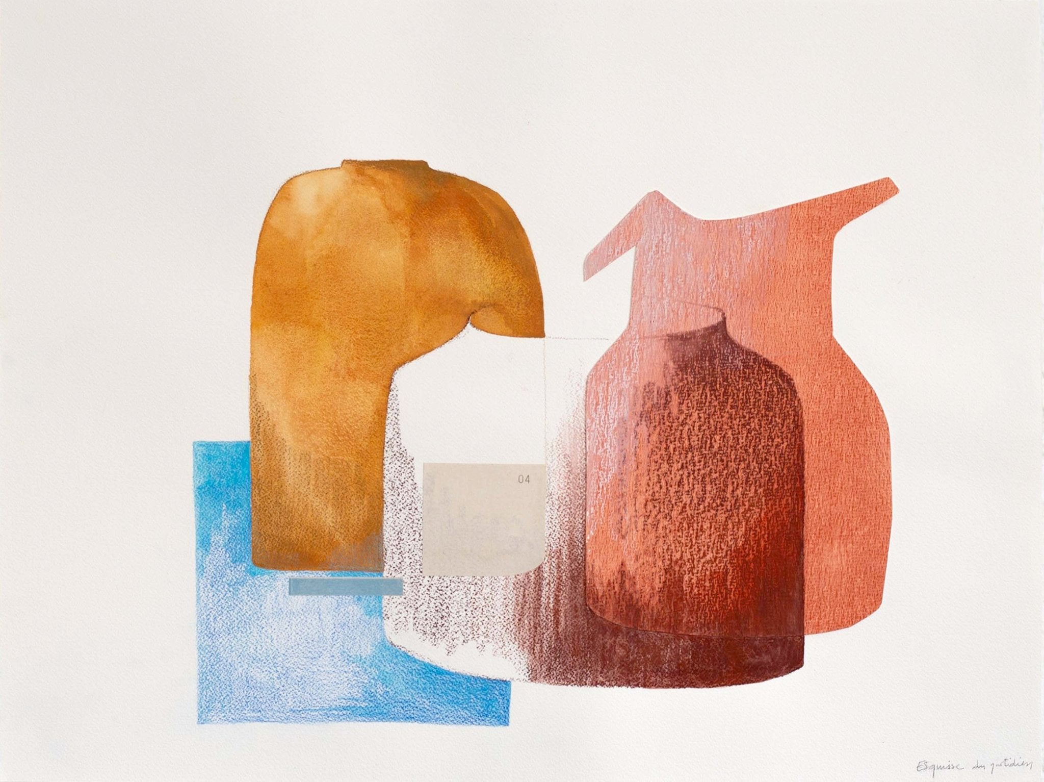 Esquisse du quotidien, 4 - Marie de Lignerolles - Abstract Painting - Ideelart