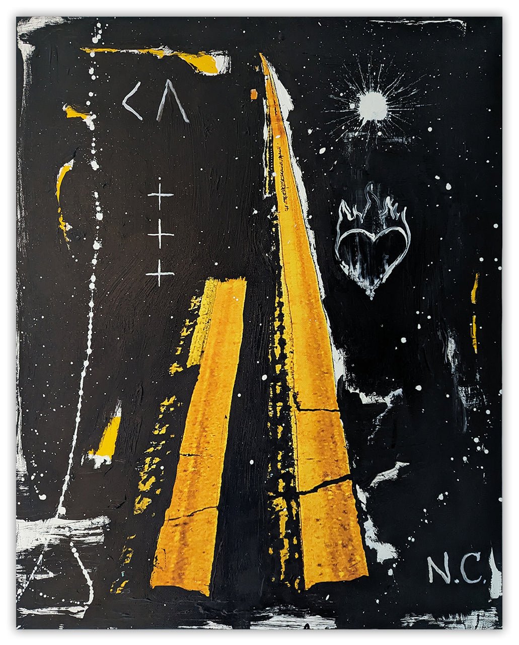 Heart of Fire NC CA (017) - Jason Engelund - Abstract Painting - Ideelart