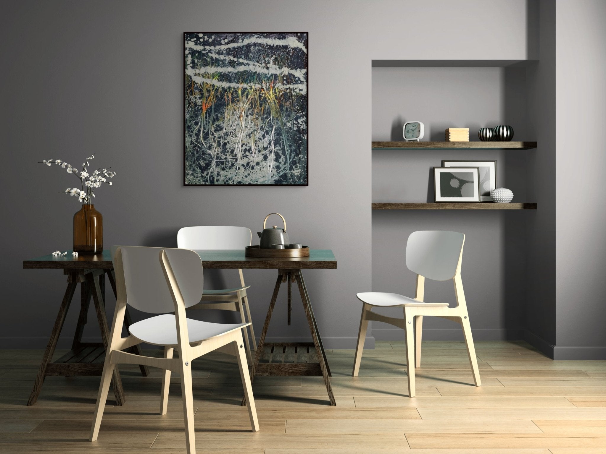 Steppefire - Reiner Heidorn - Abstract Painting - Ideelart