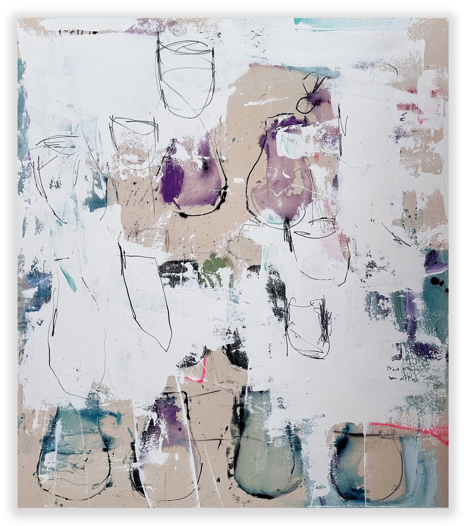 Tables and friends - Manuela Karin Knaut - Abstract Painting - Ideelart