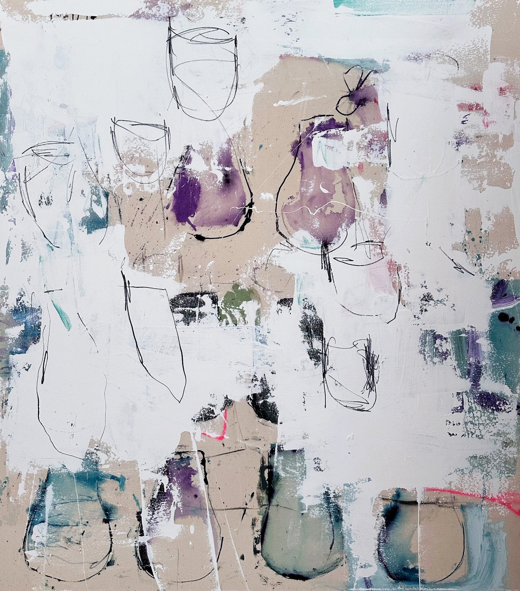 Tables and friends - Manuela Karin Knaut - Abstract Painting - Ideelart