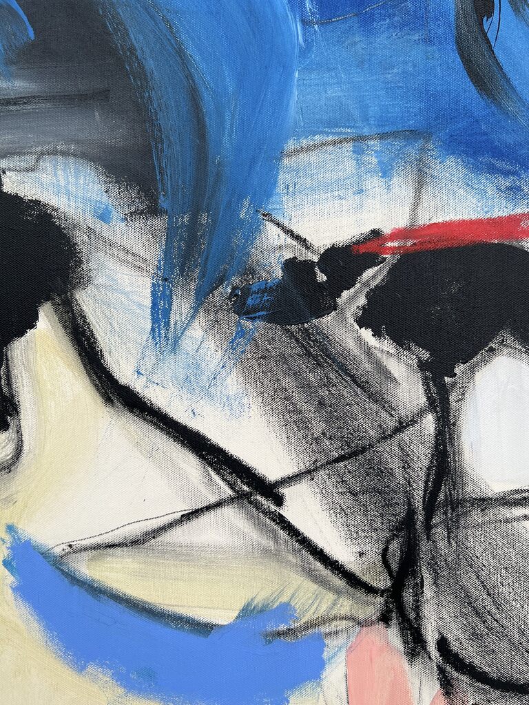 My black greyhound - Adrienn Krahl - Abstract Painting - Ideelart