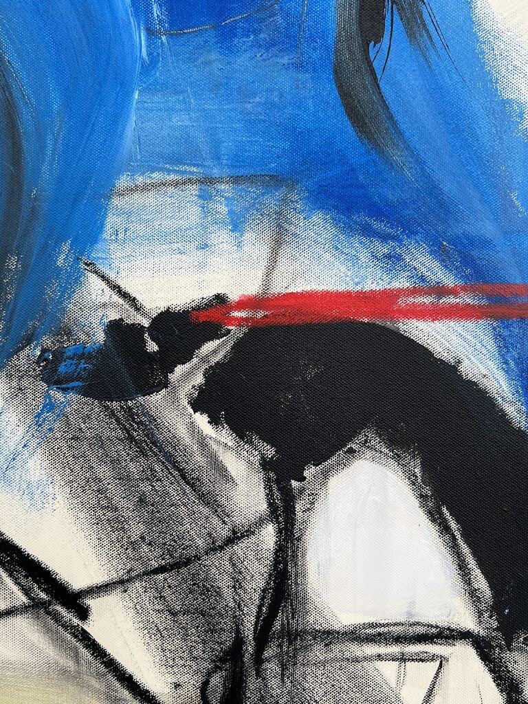 My black greyhound - Adrienn Krahl - Abstract Painting - Ideelart