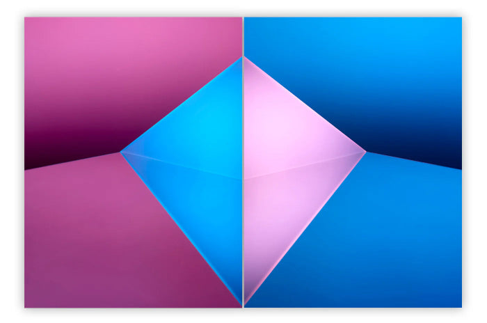 Abstract photography artwork, blue and purple hues