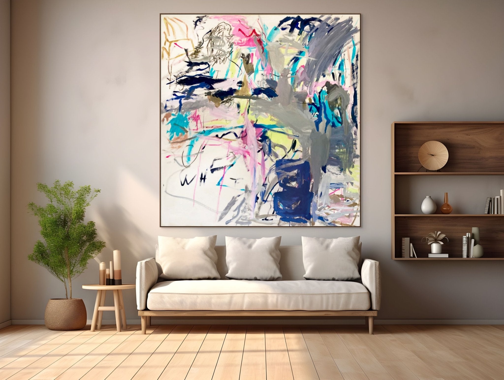 Season of Lizards - Macha Poynder - Abstract Painting - Ideelart