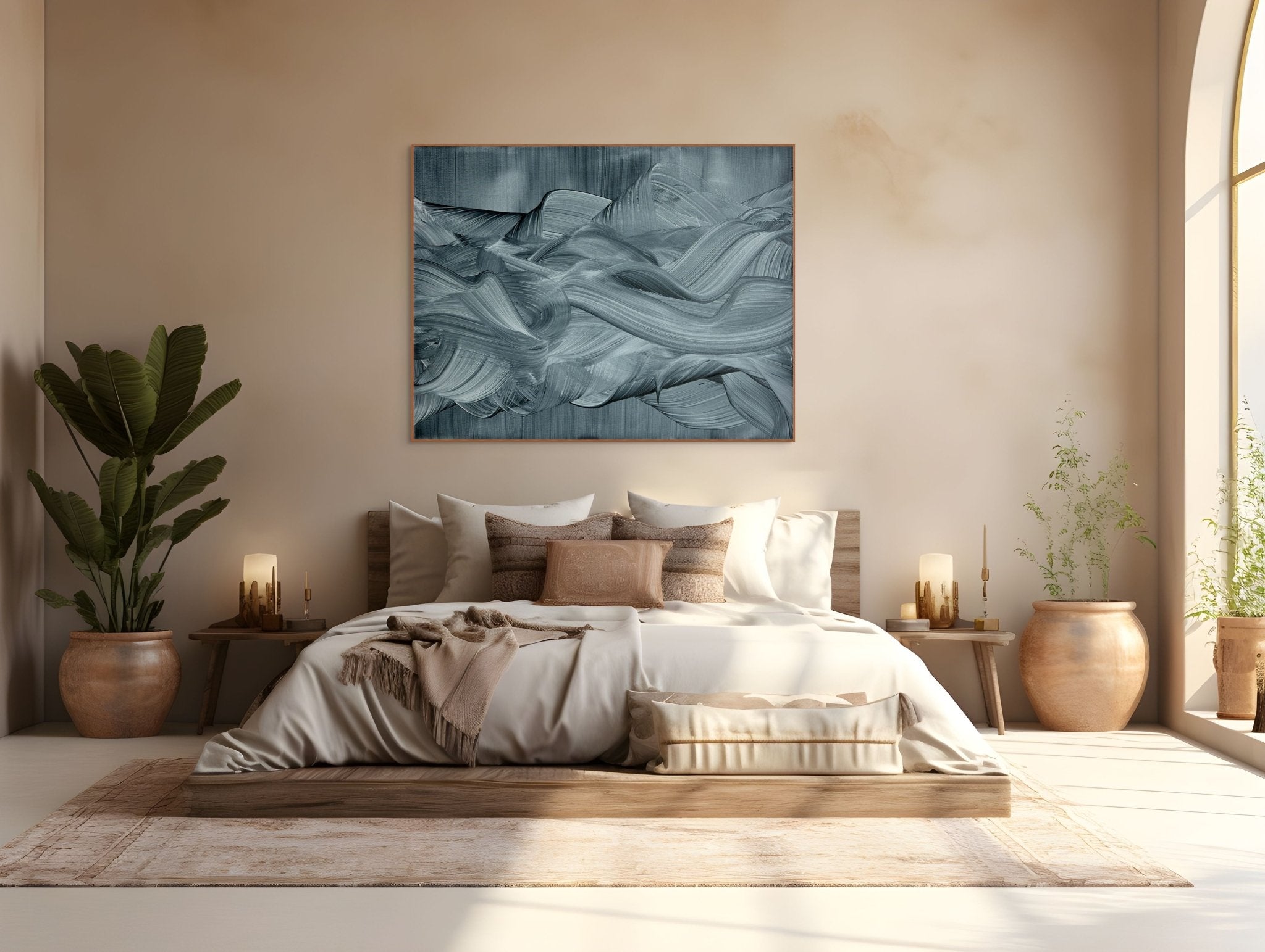 Silken shadows - Nikolaos Schizas - Abstract Painting - Ideelart