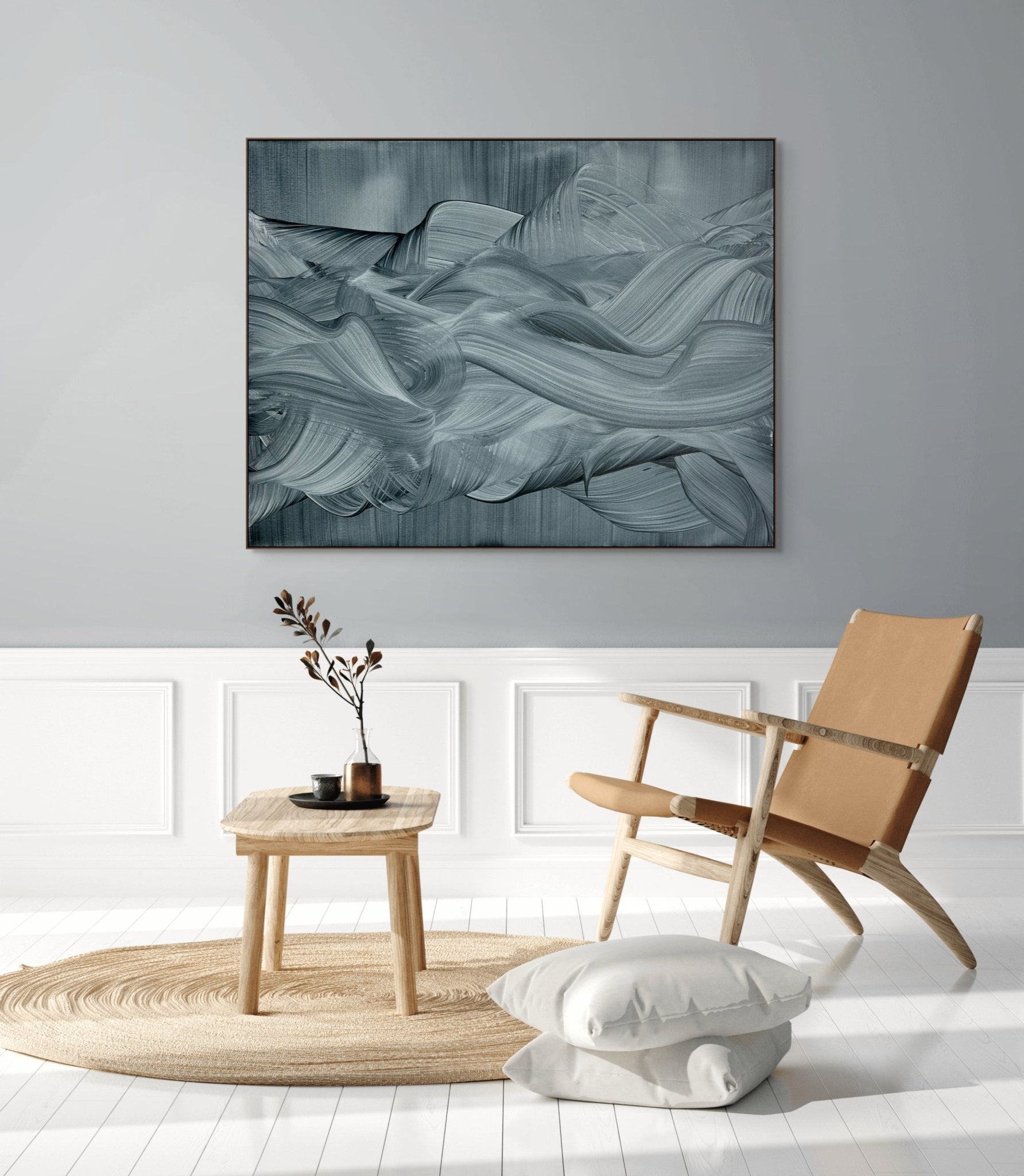 Silken shadows - Nikolaos Schizas - Abstract Painting - Ideelart