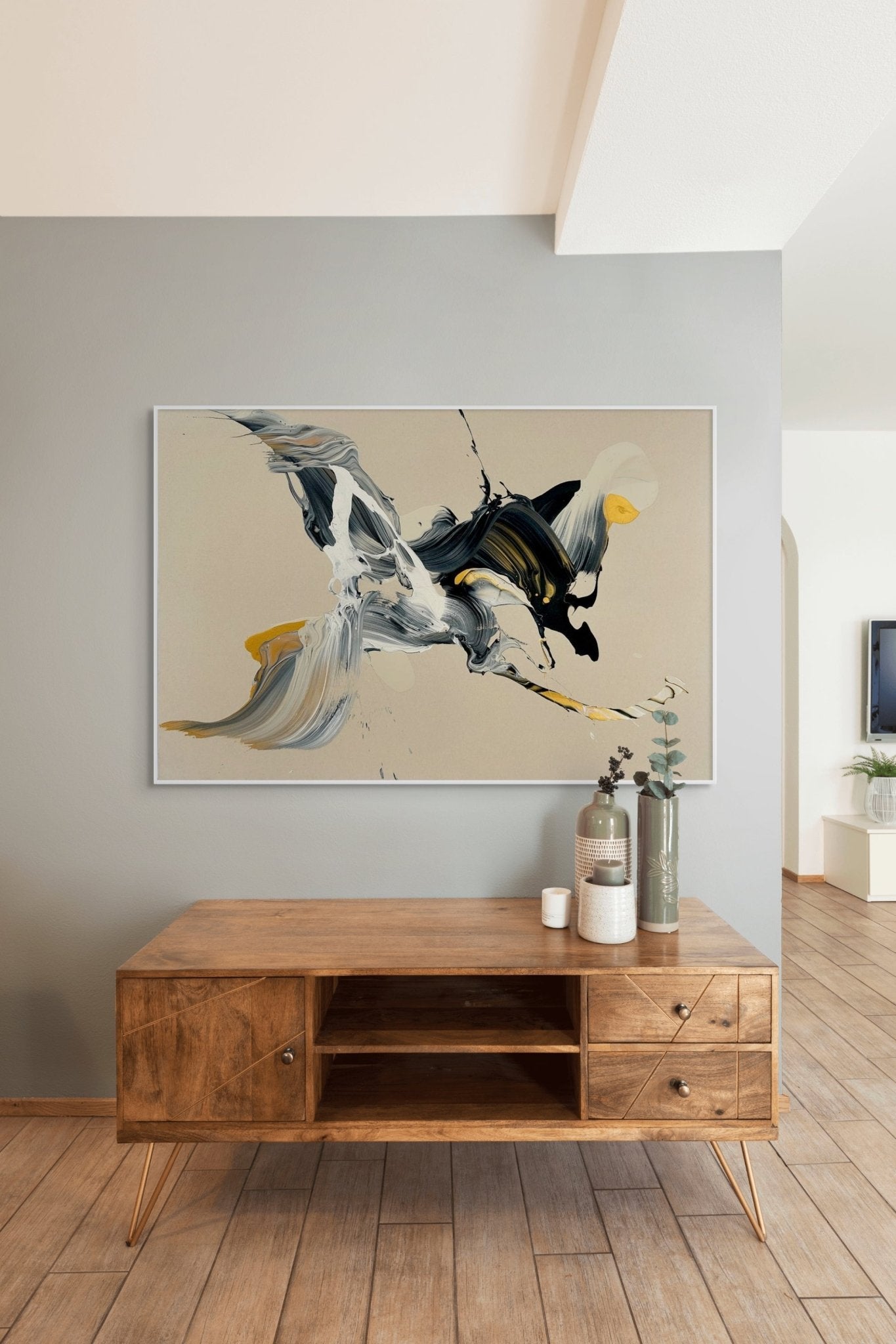 Watching you - Nikolaos Schizas - Abstract Painting - Ideelart