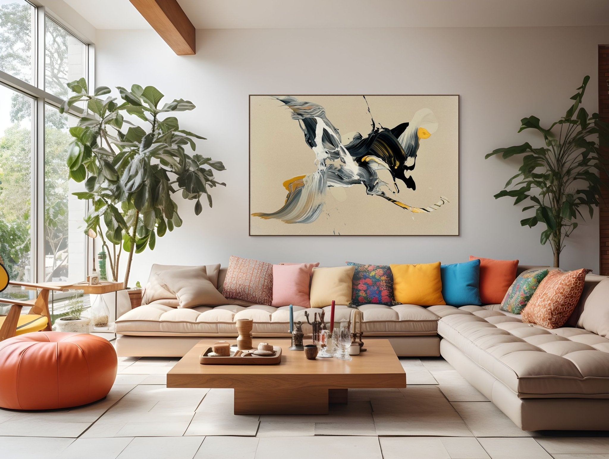 Watching you - Nikolaos Schizas - Abstract Painting - Ideelart