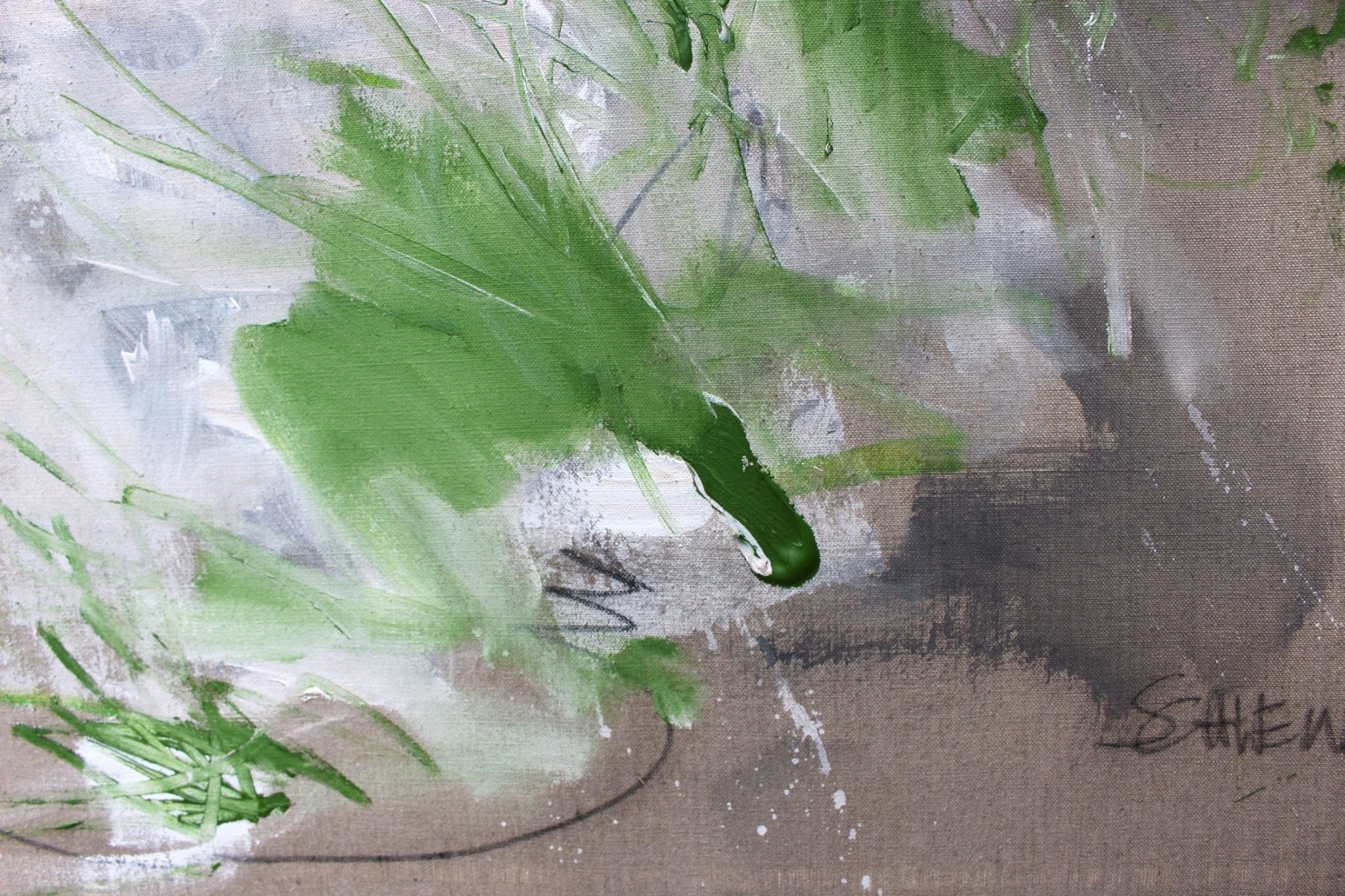Green Lightness - Daniela Schweinsberg - Abstract Painting - Ideelart
