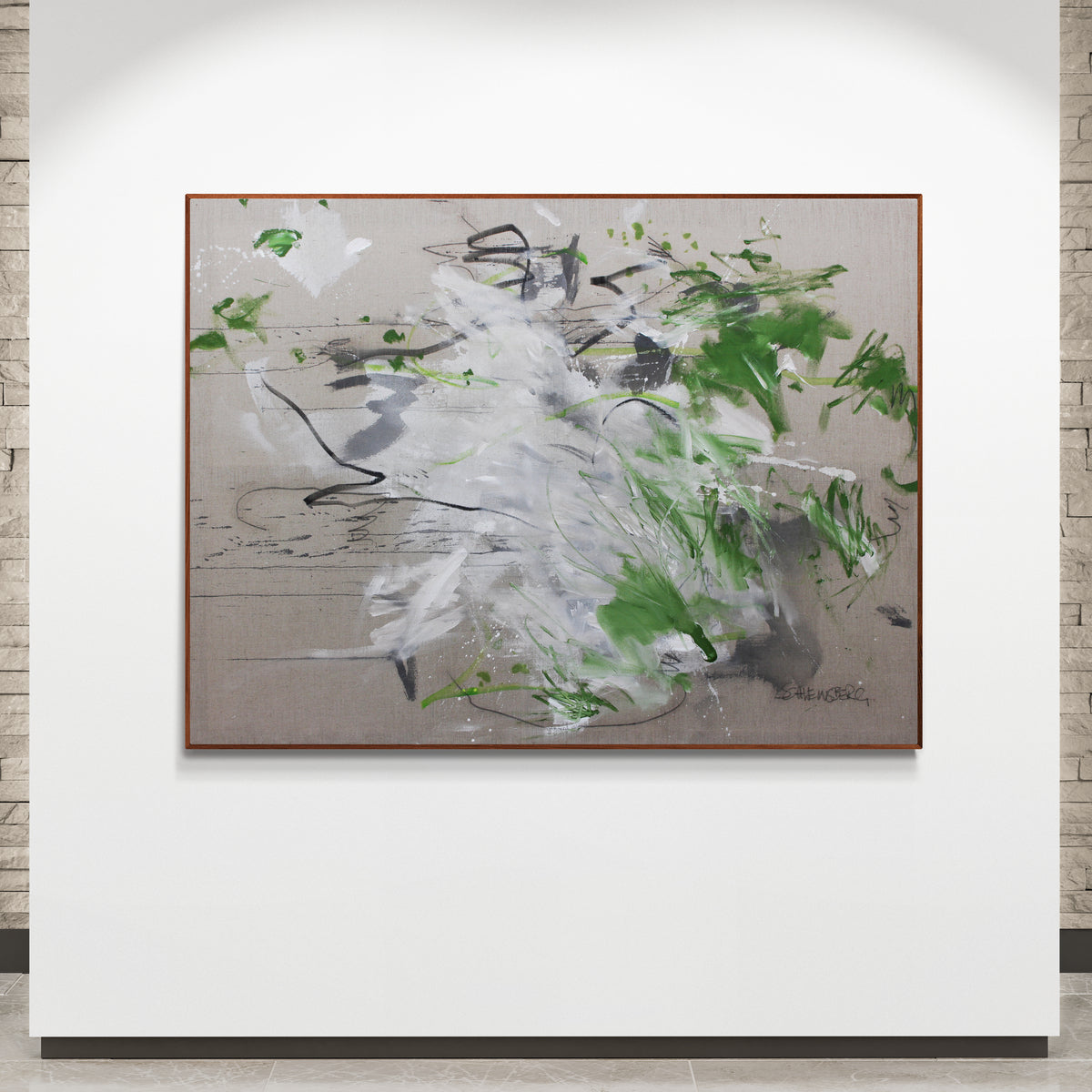 Green Lightness - Daniela Schweinsberg - Abstract Painting - Ideelart