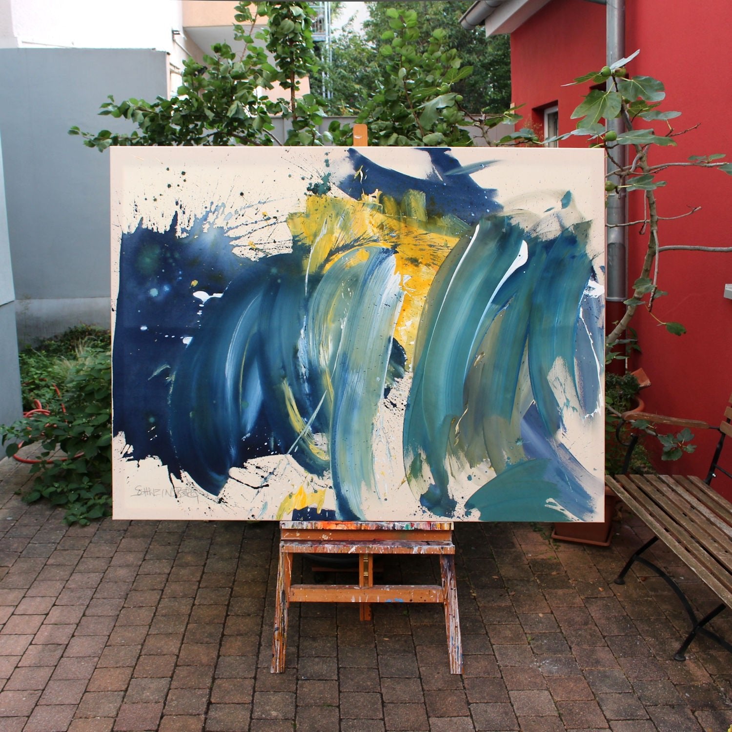 Night Kisses Day - Daniela Schweinsberg - Abstract Painting - Ideelart