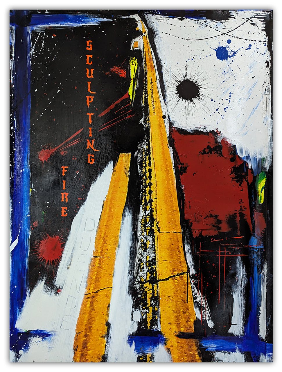 Sculpting Fire, Duende (011) - Jason Engelund - Abstract Painting - Ideelart