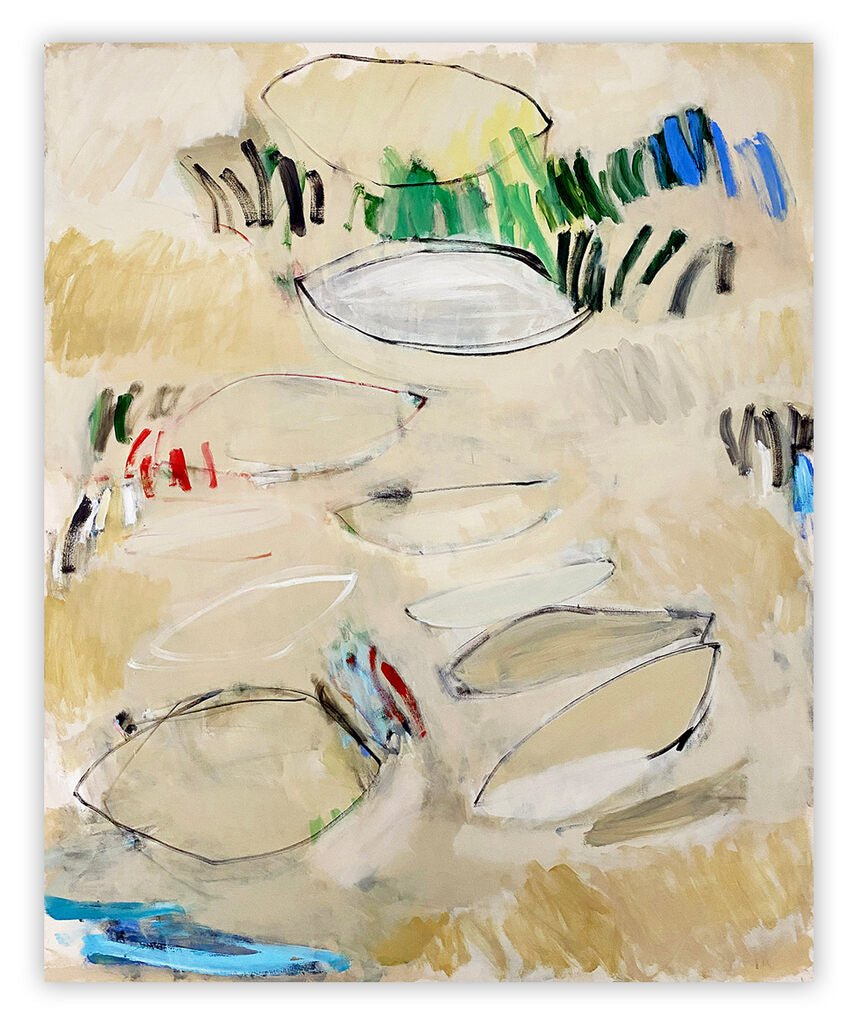 The River (La Meuse) - Laura Basterra Sanz - Abstract Painting - Ideelart