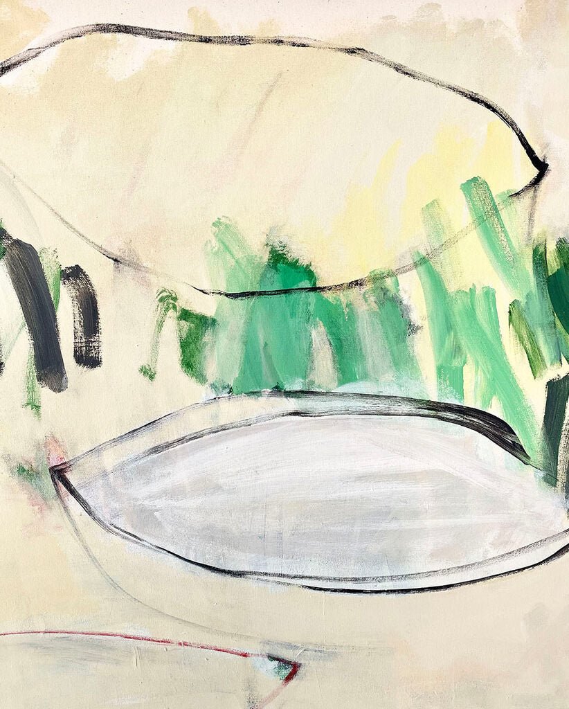 The River (La Meuse) - Laura Basterra Sanz - Abstract Painting - Ideelart