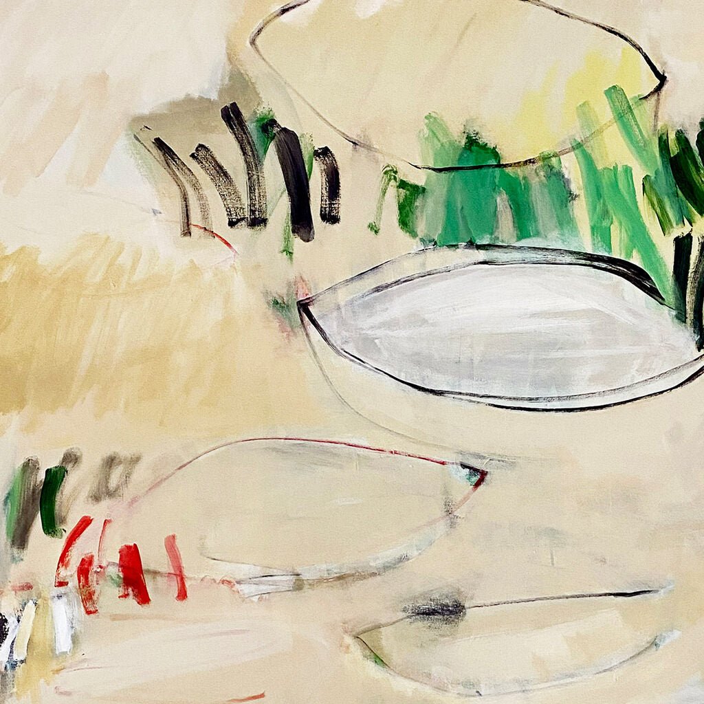 The River (La Meuse) - Laura Basterra Sanz - Abstract Painting - Ideelart