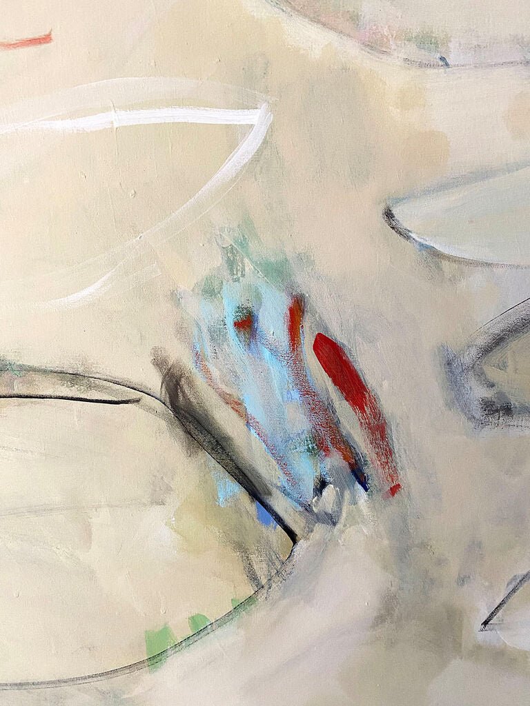 The River (La Meuse) - Laura Basterra Sanz - Abstract Painting - Ideelart