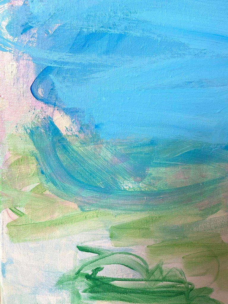 Untitled (summer breeze) - Laura Basterra Sanz - Abstract Painting - Ideelart