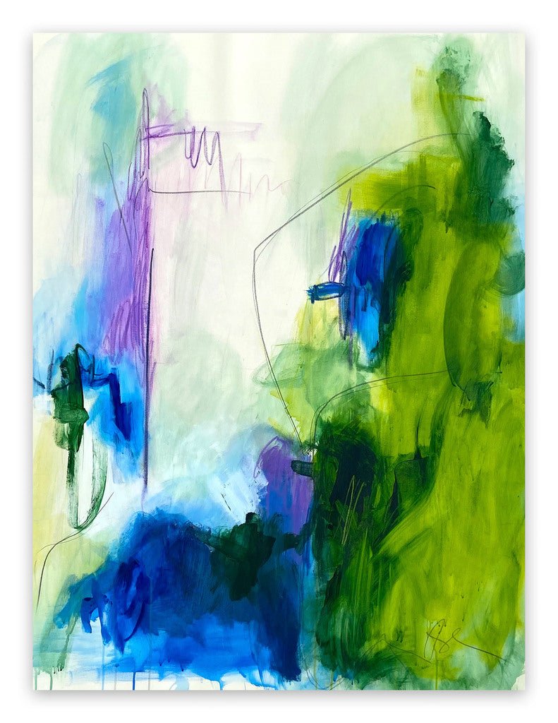 Vertical garden 1 - Adrienn Krahl - Abstract Painting - Ideelart