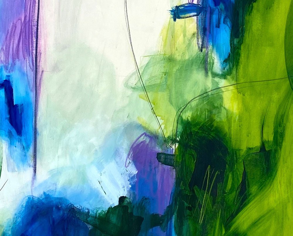 Vertical garden 1 - Adrienn Krahl - Abstract Painting - Ideelart