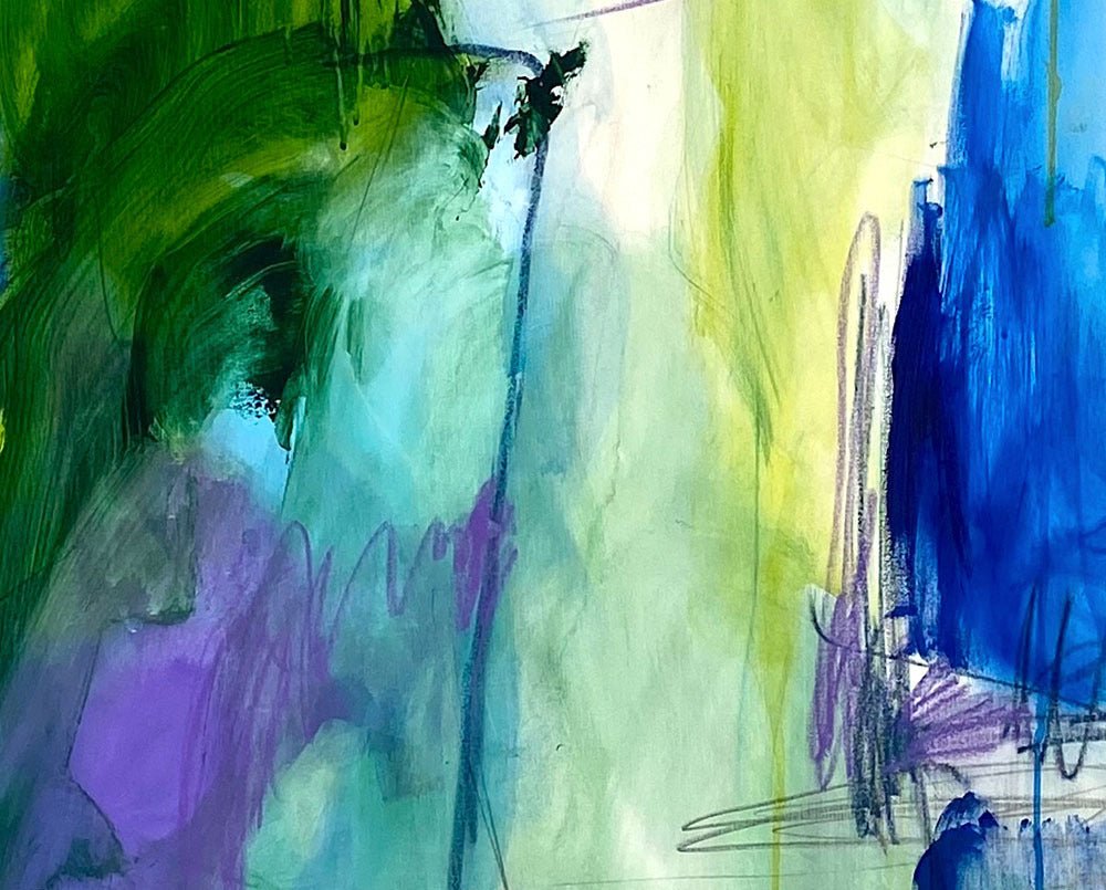 Vertical garden 2 - Adrienn Krahl - Abstract Painting - Ideelart