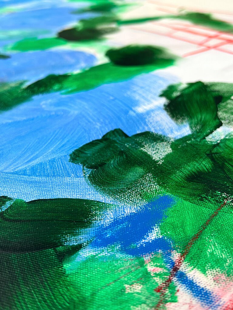 Walk In Ginza - Adrienn Krahl - Abstract Painting - Ideelart