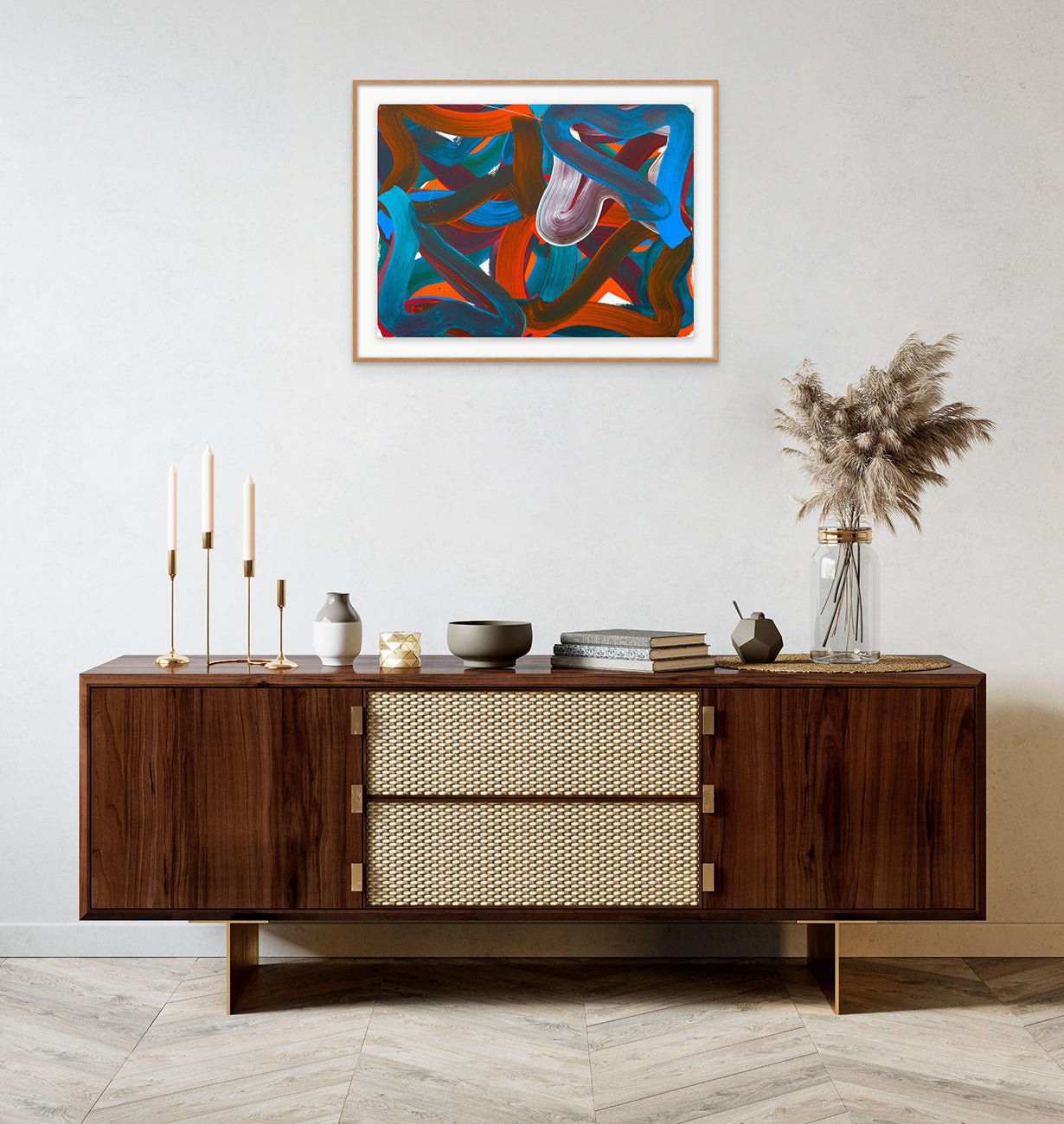 Wiggle No.6 - Leon Phillips - Abstract Painting - Ideelart