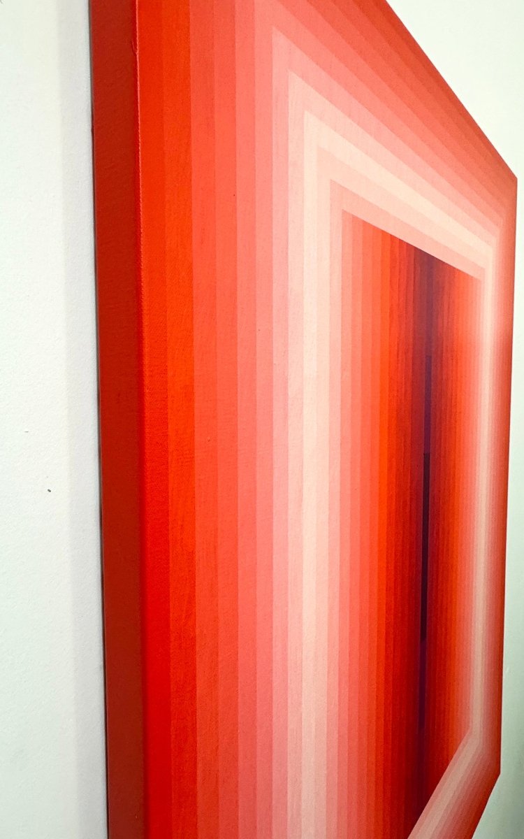Adjusted Light (Orange DPP / Red Violet) - by Andy Harwood - Abstract Painting - Ideelart