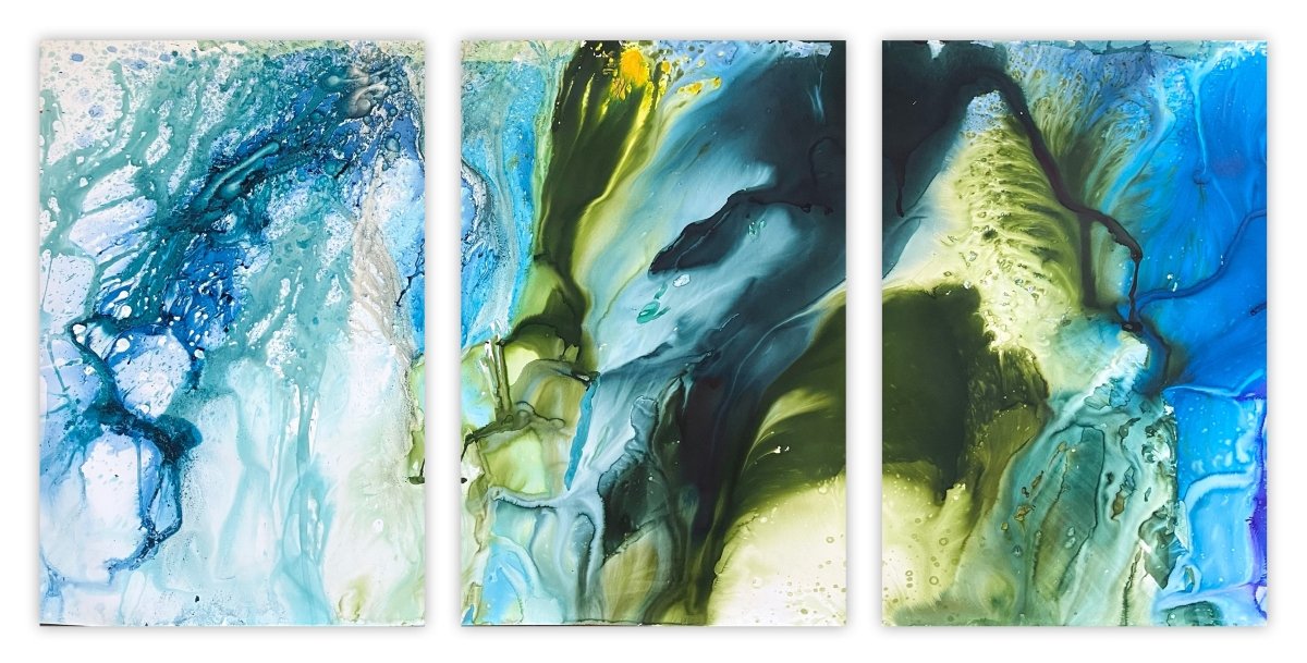 Bois de Boulogne 2 (Triptych) - by Martin Reyna - Abstract Painting - Ideelart