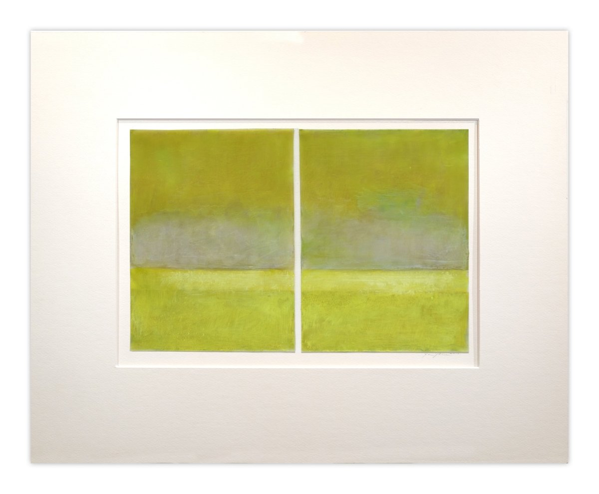 Celedon Mist - by Janise Yntema - Abstract Painting - Ideelart