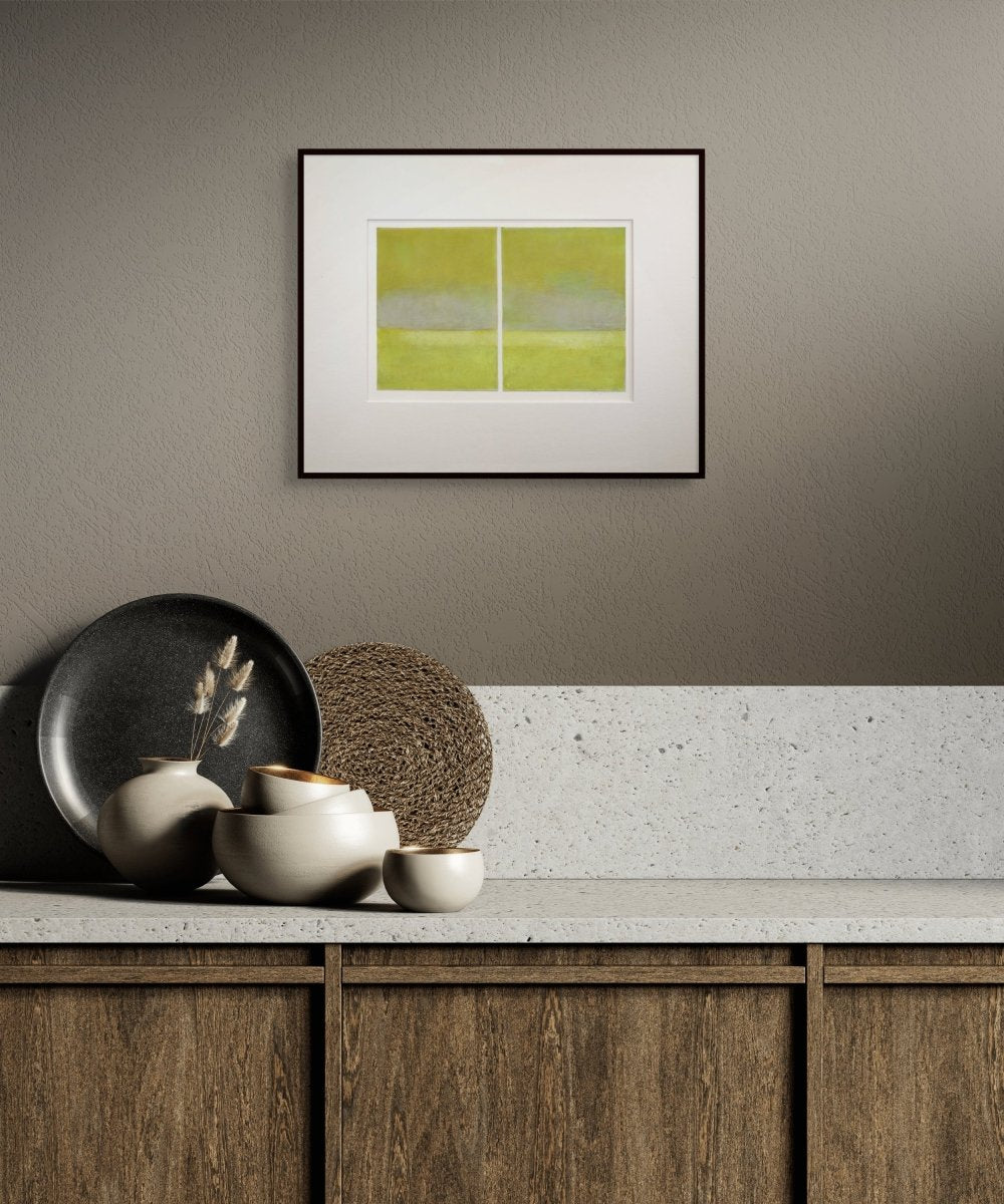 Celedon Mist - by Janise Yntema - Abstract Painting - Ideelart