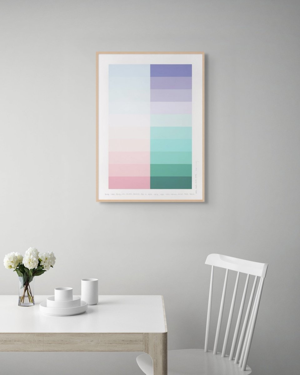 Emotional color chart 243 - by Kyong Lee - Abstract Painting - Ideelart