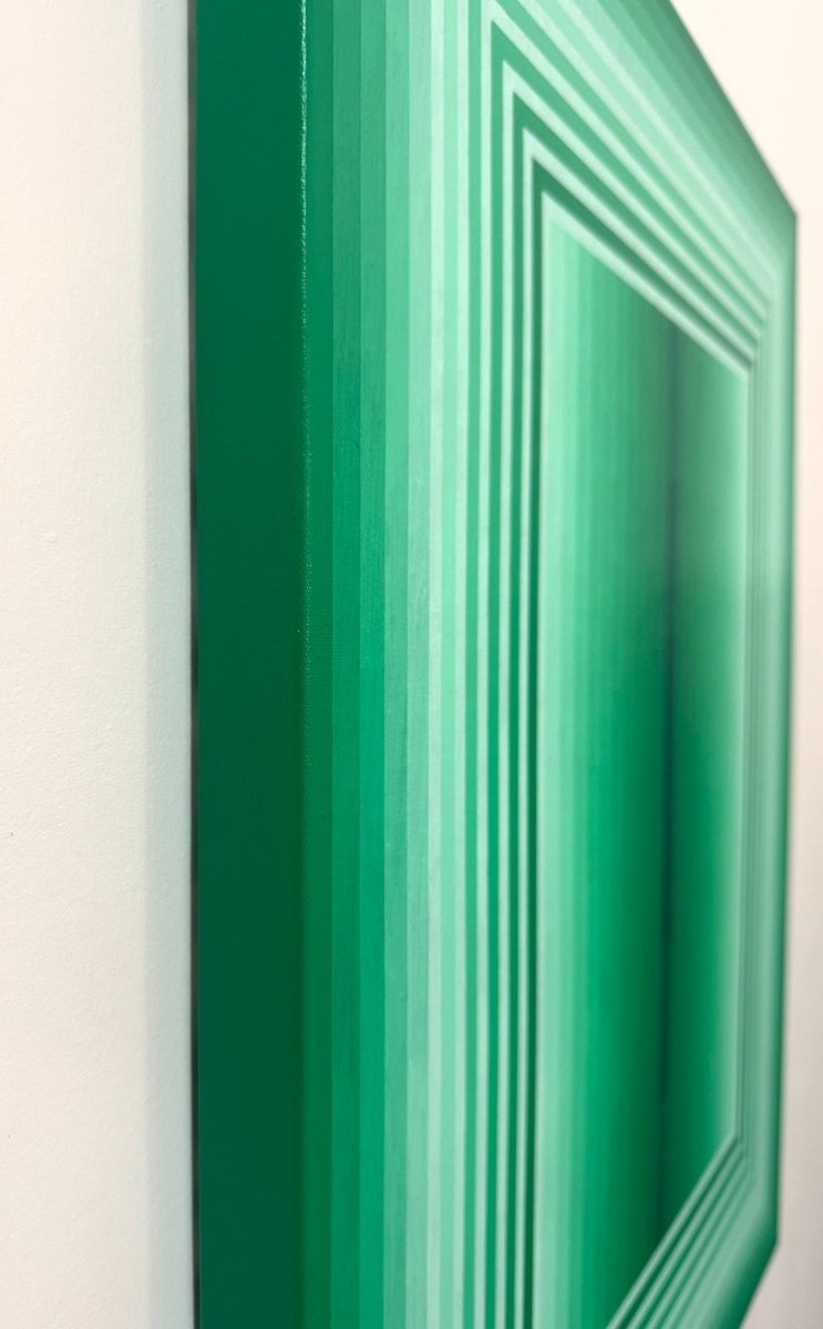 Extended Light (Emerald) - by Andy Harwood - Abstract Painting - Ideelart