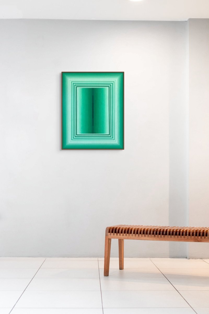 Extended Light (Emerald) - by Andy Harwood - Abstract Painting - Ideelart
