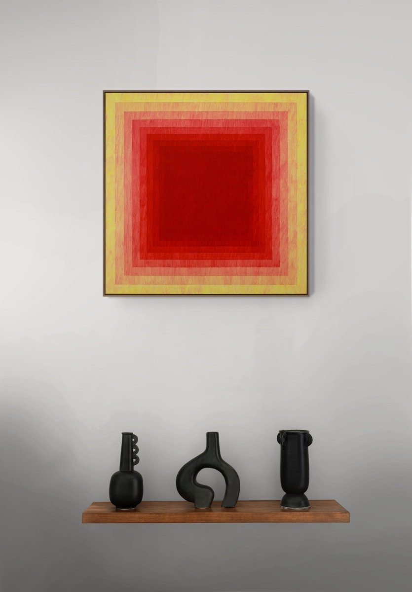 Filtered Light (Aureolin Yellow / Rose Madder) - by Andy Harwood - Abstract Painting - Ideelart