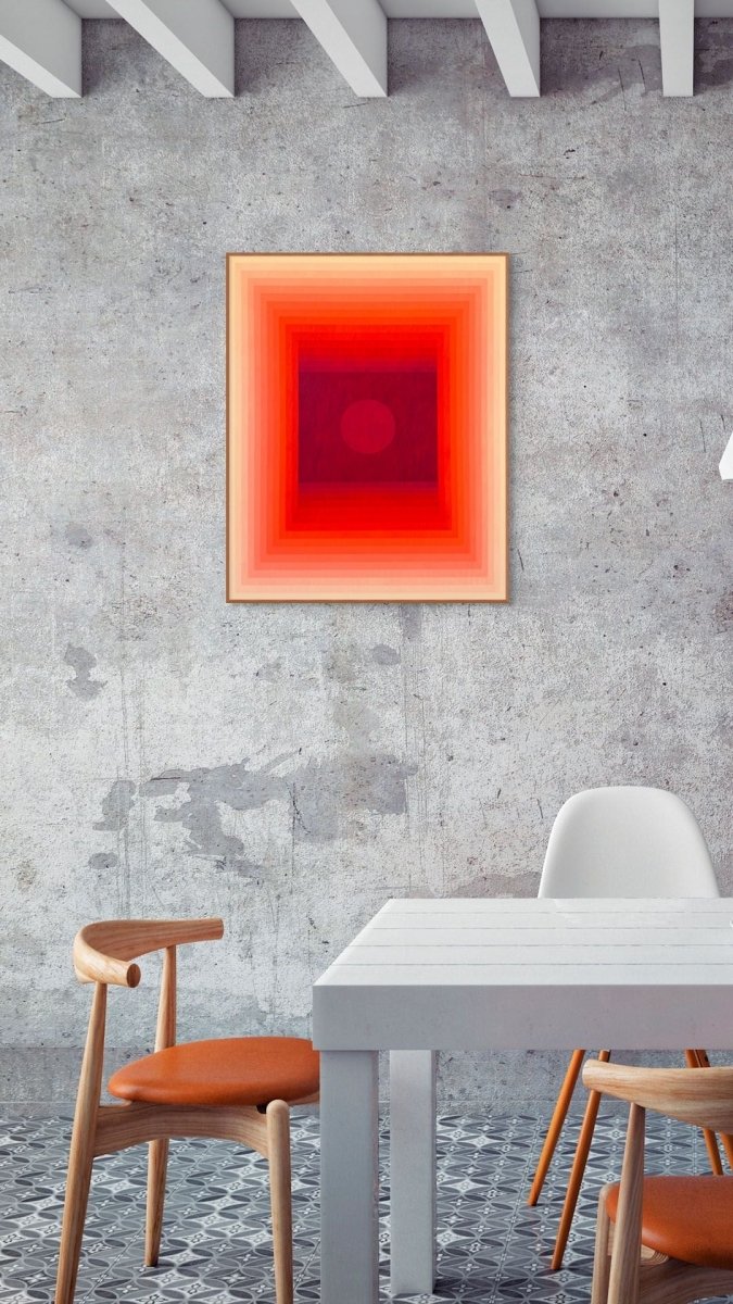 Focus Amongst Noise (Orange DPP / Red Violet) - by Andy Harwood - Abstract Painting - Ideelart