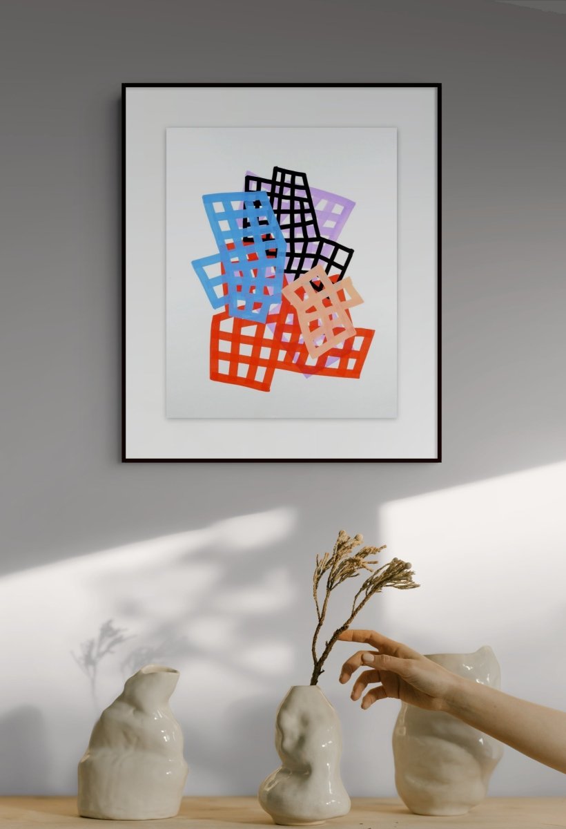 Lattice 2 - by Martina Nehrling - Abstract Painting - Ideelart