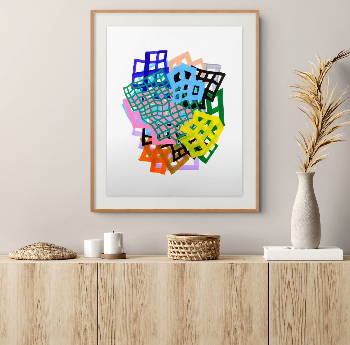 Lattice 4 - by Martina Nehrling - Abstract Painting - Ideelart