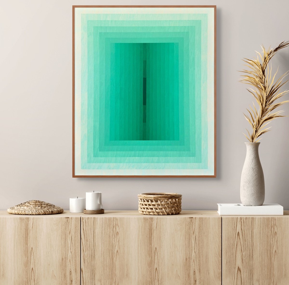 Light Consideration (Emerald) - by Andy Harwood - Abstract Painting - Ideelart