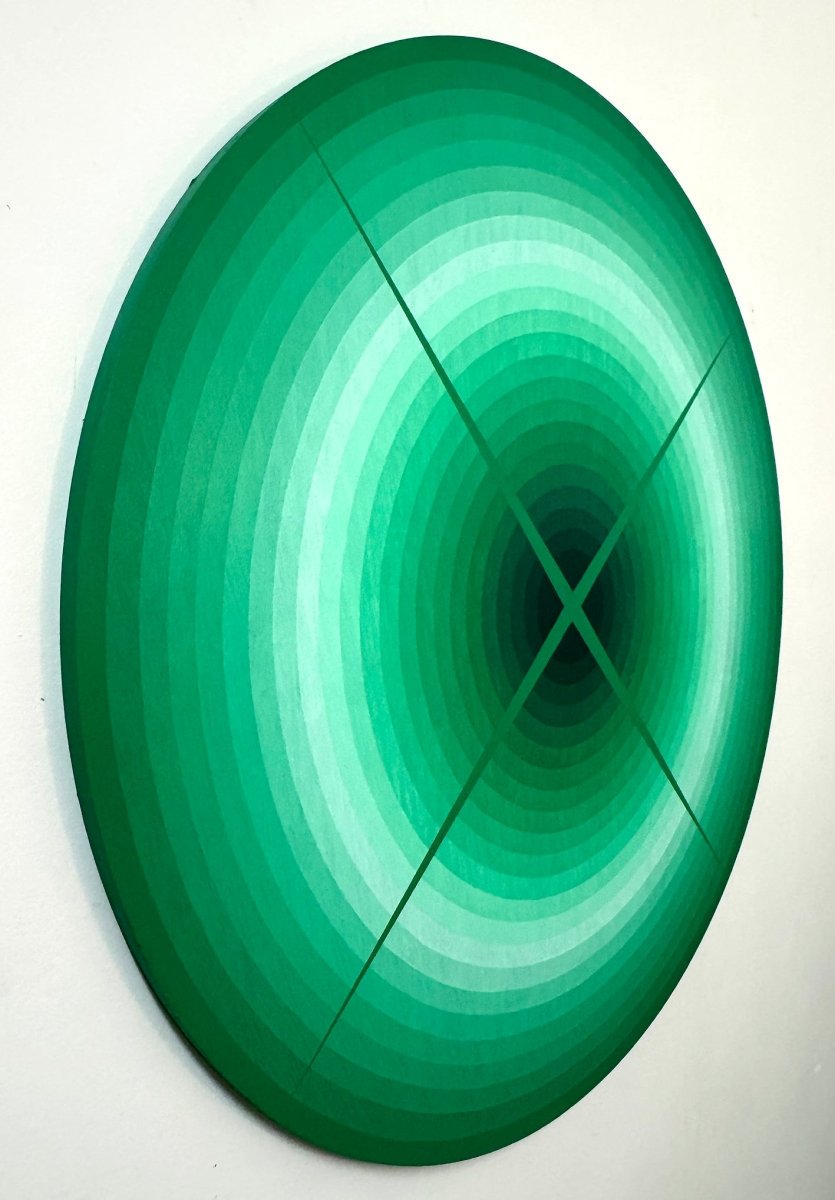 Light Interaction (Emerald) - by Andy Harwood - Abstract Painting - Ideelart