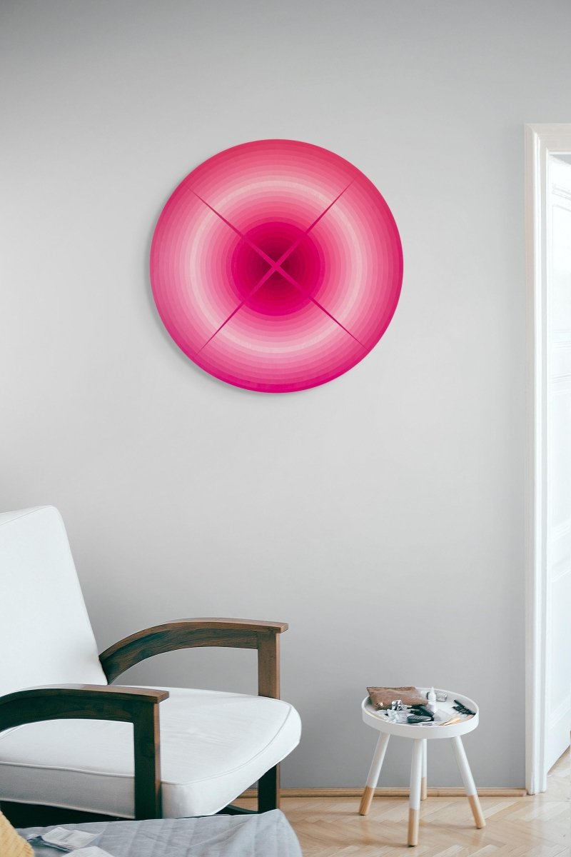 Light Interaction (Rose Madder) - by Andy Harwood - Abstract Painting - Ideelart