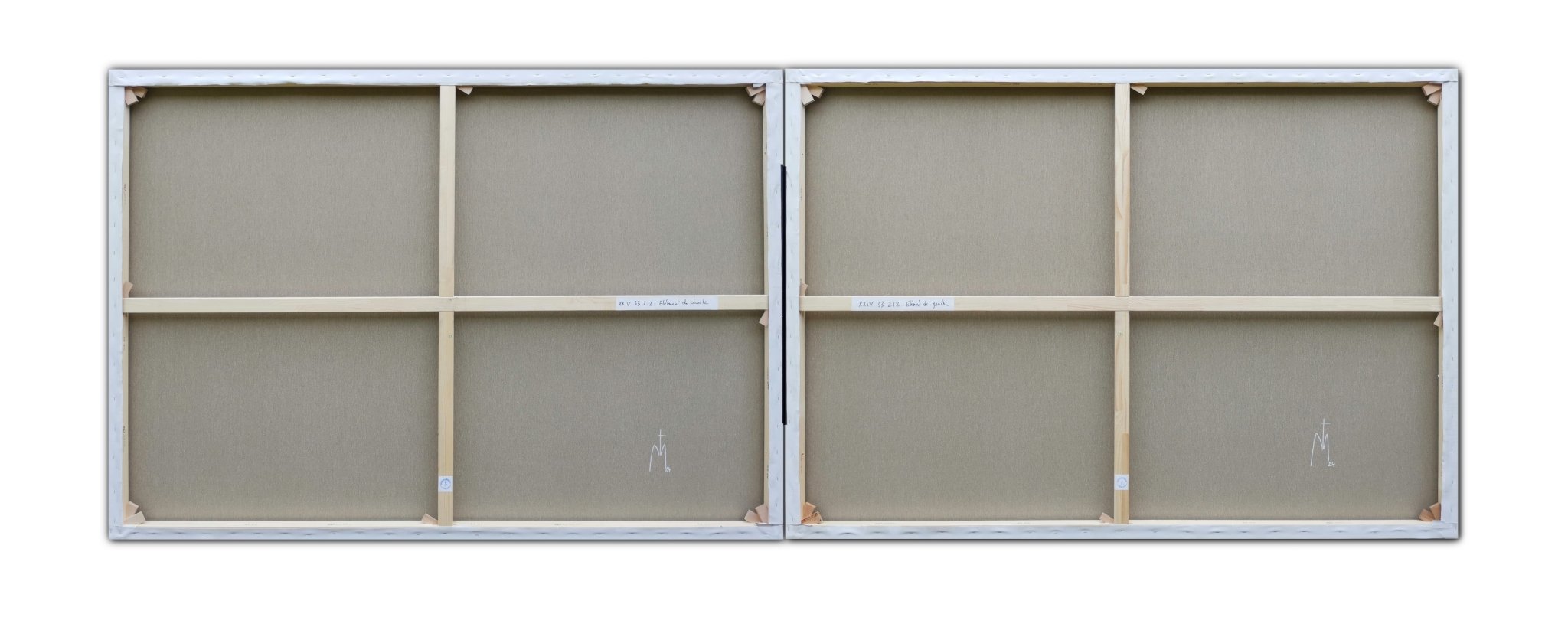 XXIV 33 212 (Diptych) - Pierre Muckensturm - Abstract Painting - Ideelart