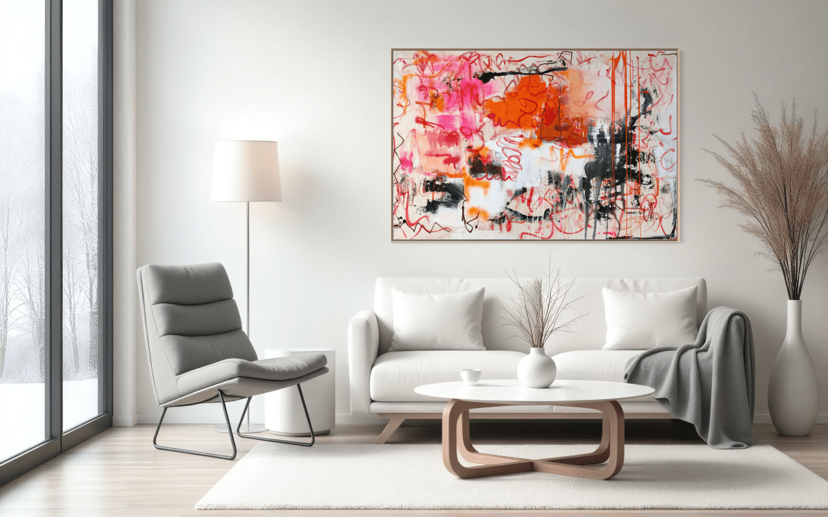 Orange County - by Manuela Karin Knaut - Abstract Painting - Ideelart