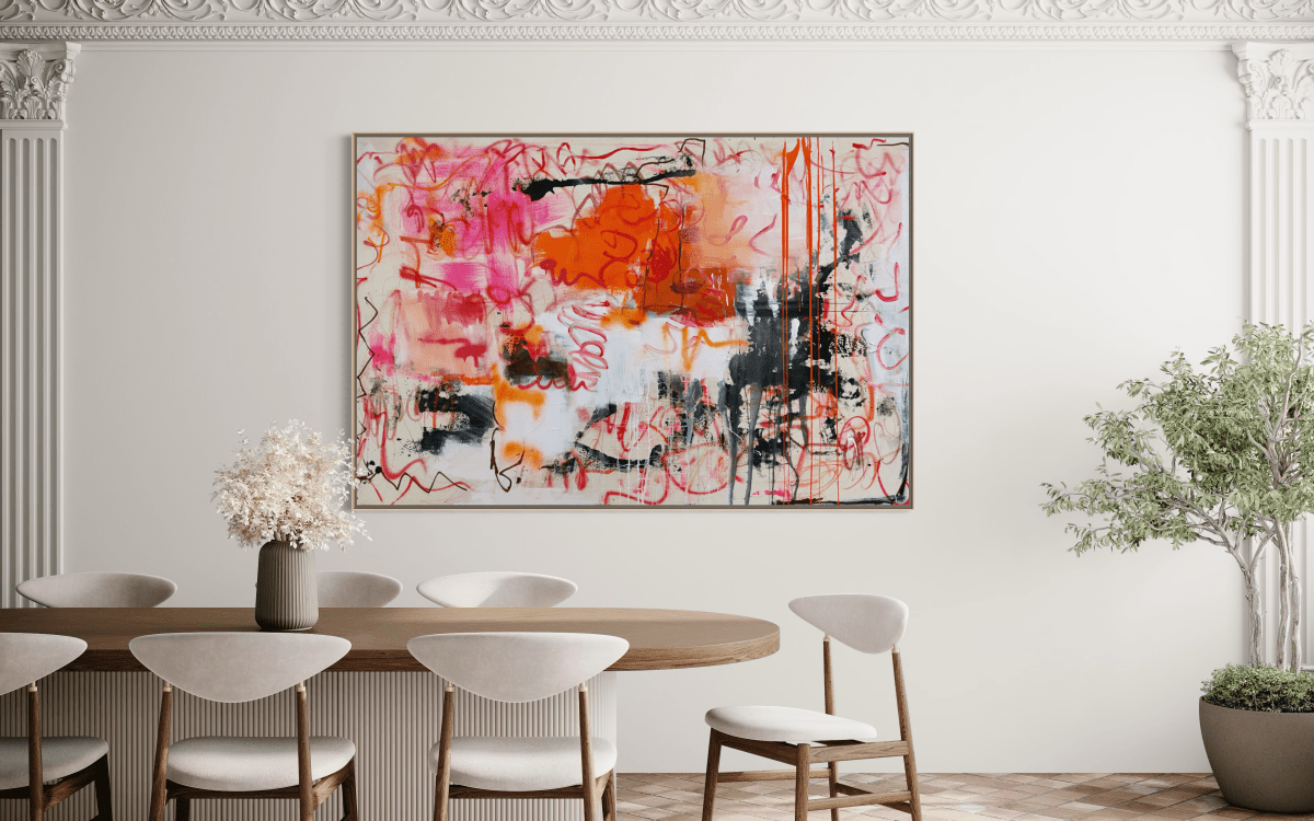Orange County - by Manuela Karin Knaut - Abstract Painting - Ideelart