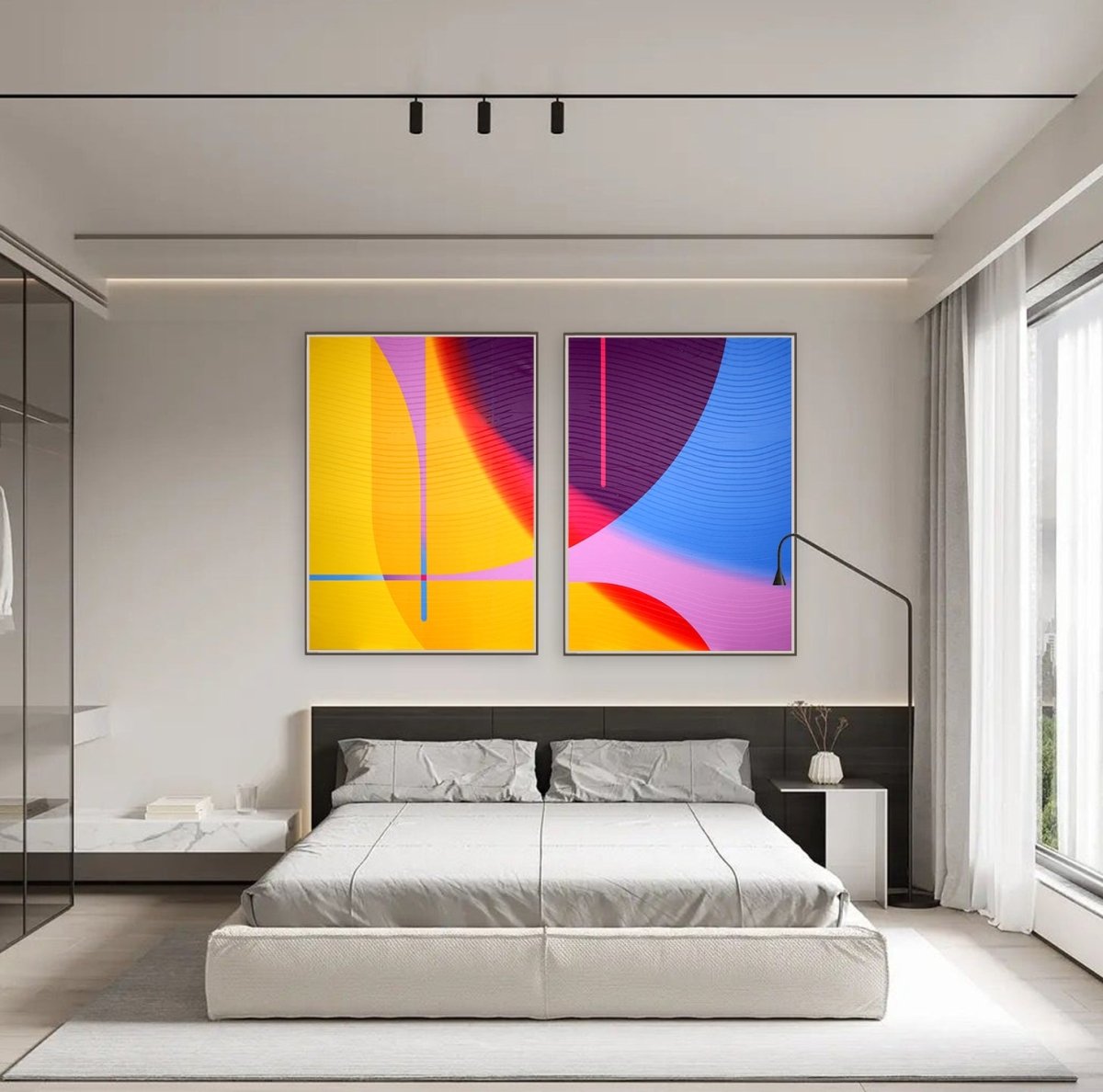 Orpiment Fuchsia Électrique Antiseptique - by Jerome Tham Vo My - Abstract Mixed Media - Ideelart