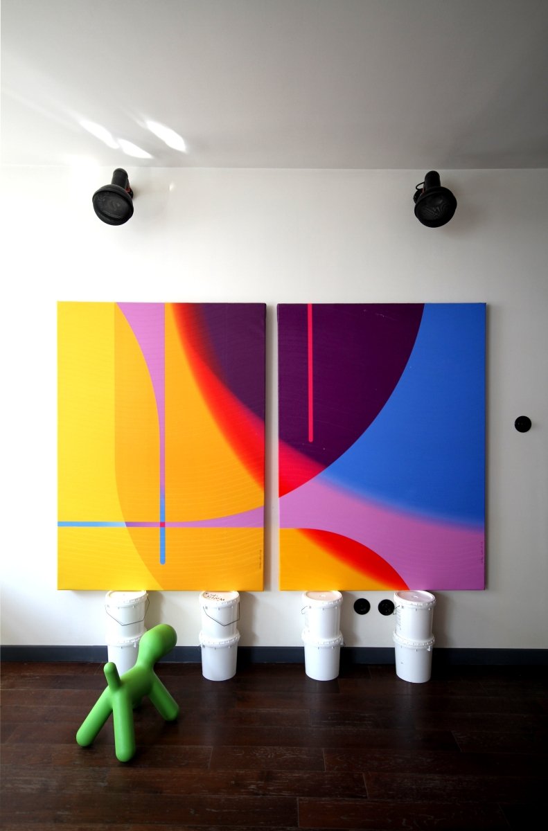 Orpiment Fuchsia Électrique Antiseptique - by Jerome Tham Vo My - Abstract Mixed Media - Ideelart