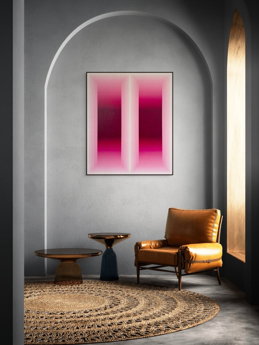 Rumination Pause (Rose Madder) - by Andy Harwood - Abstract Painting - Ideelart
