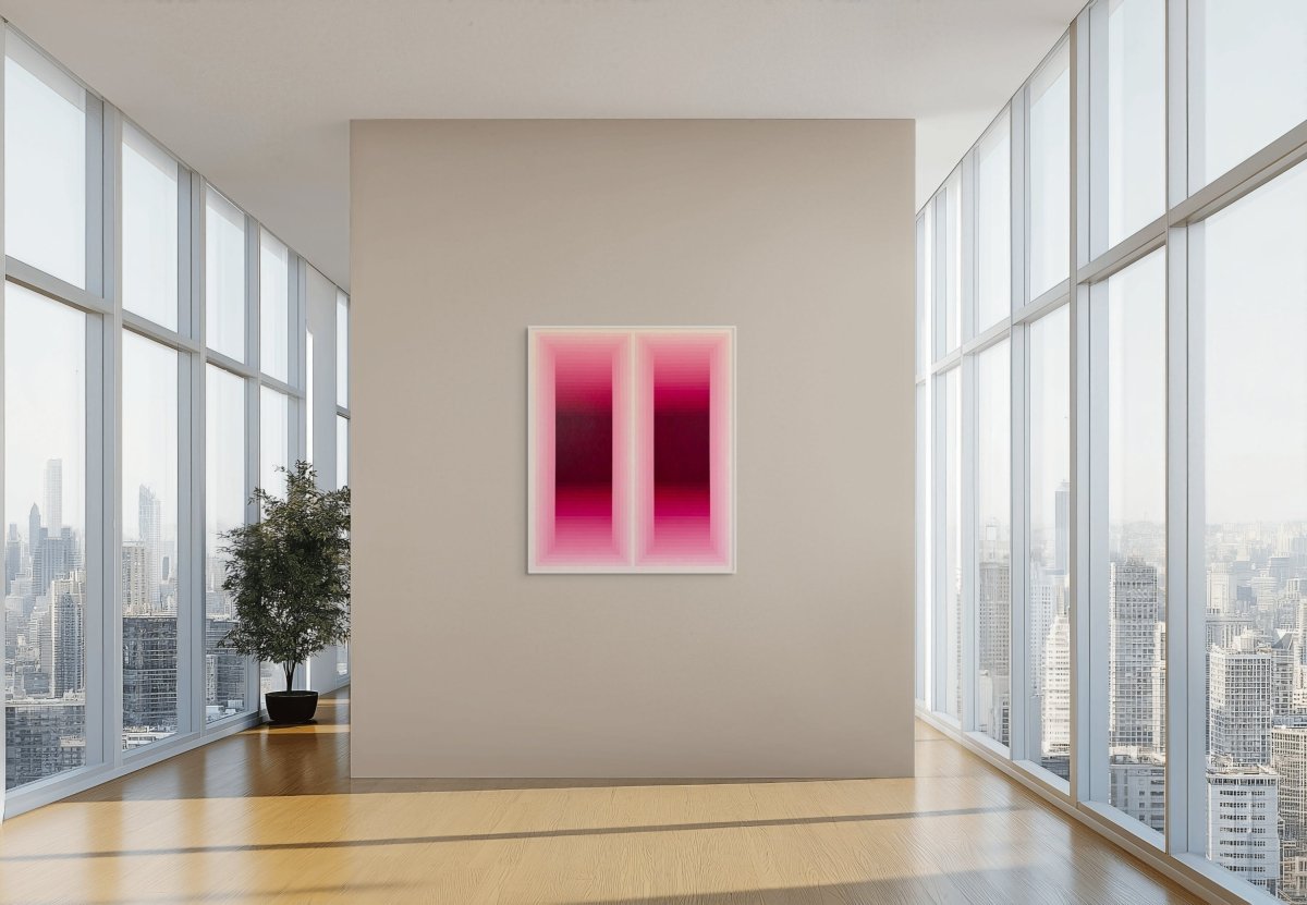 Rumination Pause (Rose Madder) - by Andy Harwood - Abstract Painting - Ideelart